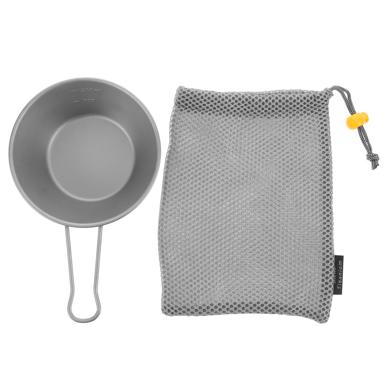 Große Plastikschüssel aus Titan Tragbare Camping Schüssel mit Faltbarem Griff Lebensmittelecht Silber für Camping und Picknicks