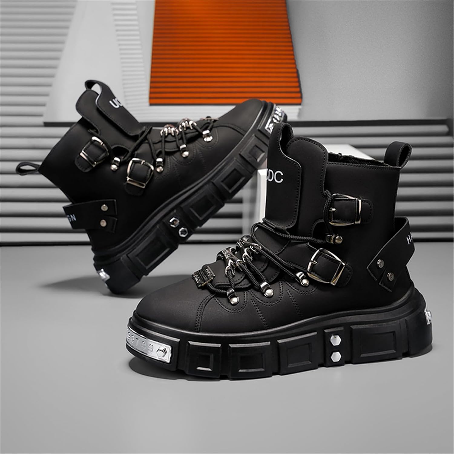 Men's Retro Leather Lace-Up Boots Classic Round Toe Platform Comfortable Non-Slip Casual Boots Daily Outdoor Work Activities Party Walking