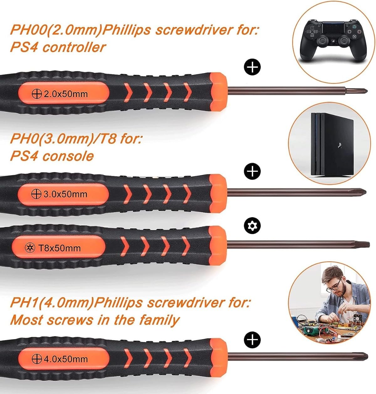 Amazon | Kisigim PS5 PS4 PS3用清掃 修理工具セット、15点 セット