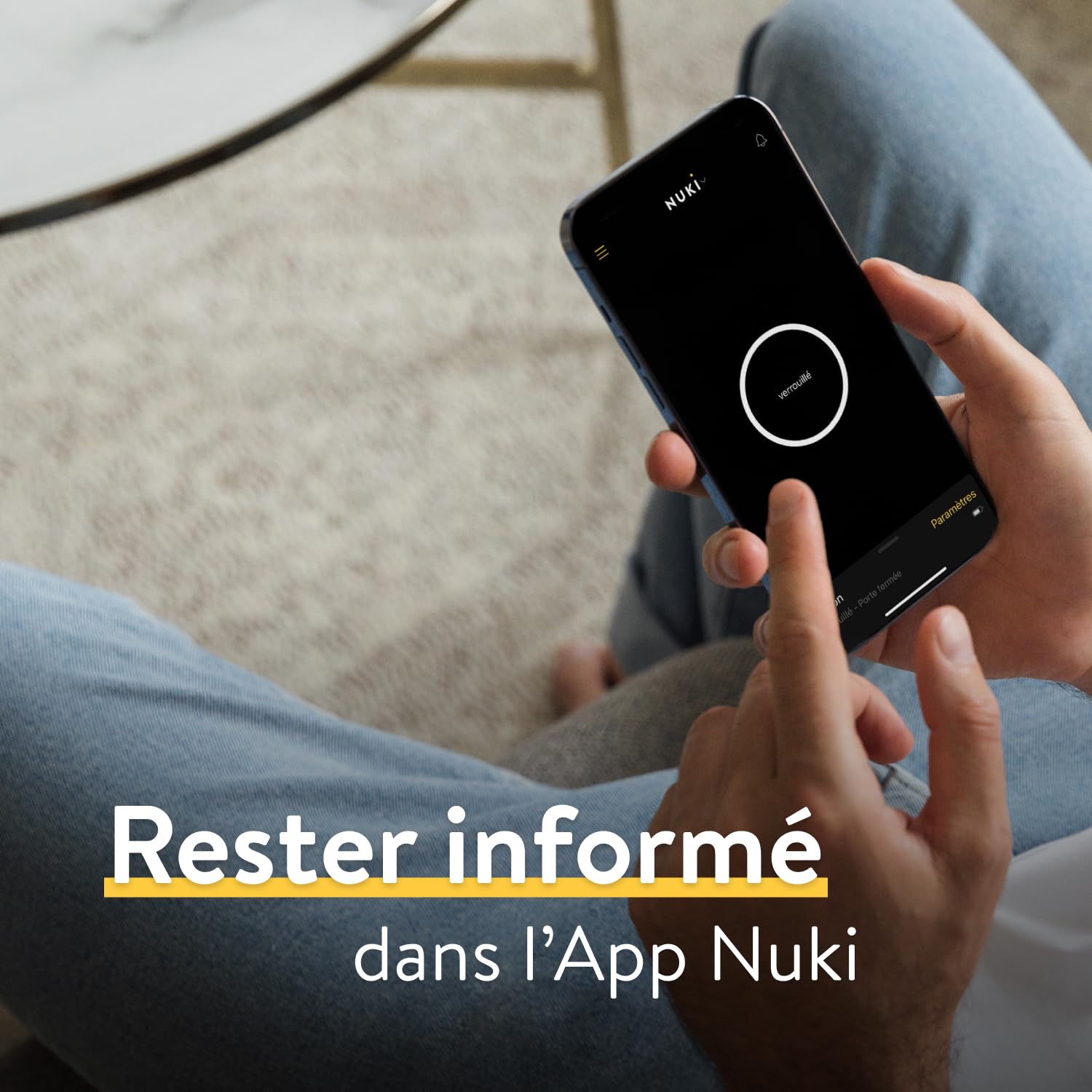 Nuki Door Sensor, capteur de porte intelligent pour Nuki Smart Lock, notifications (porte ouverte, fermée) à distance, Bluetooth, accessoire pour serrure électronique, Nuki Smart Home