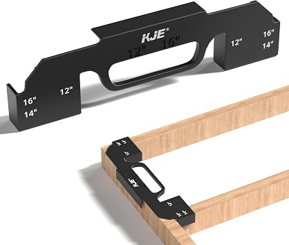 KJE 3 in 1 Framing Tool, 12" 14" 16" On-Center Stud Spacer Framing Tool, Cast Aluminum Stud Layout Jig for Walls, Roofs, Floors, Ladders Altitude Craft Tool