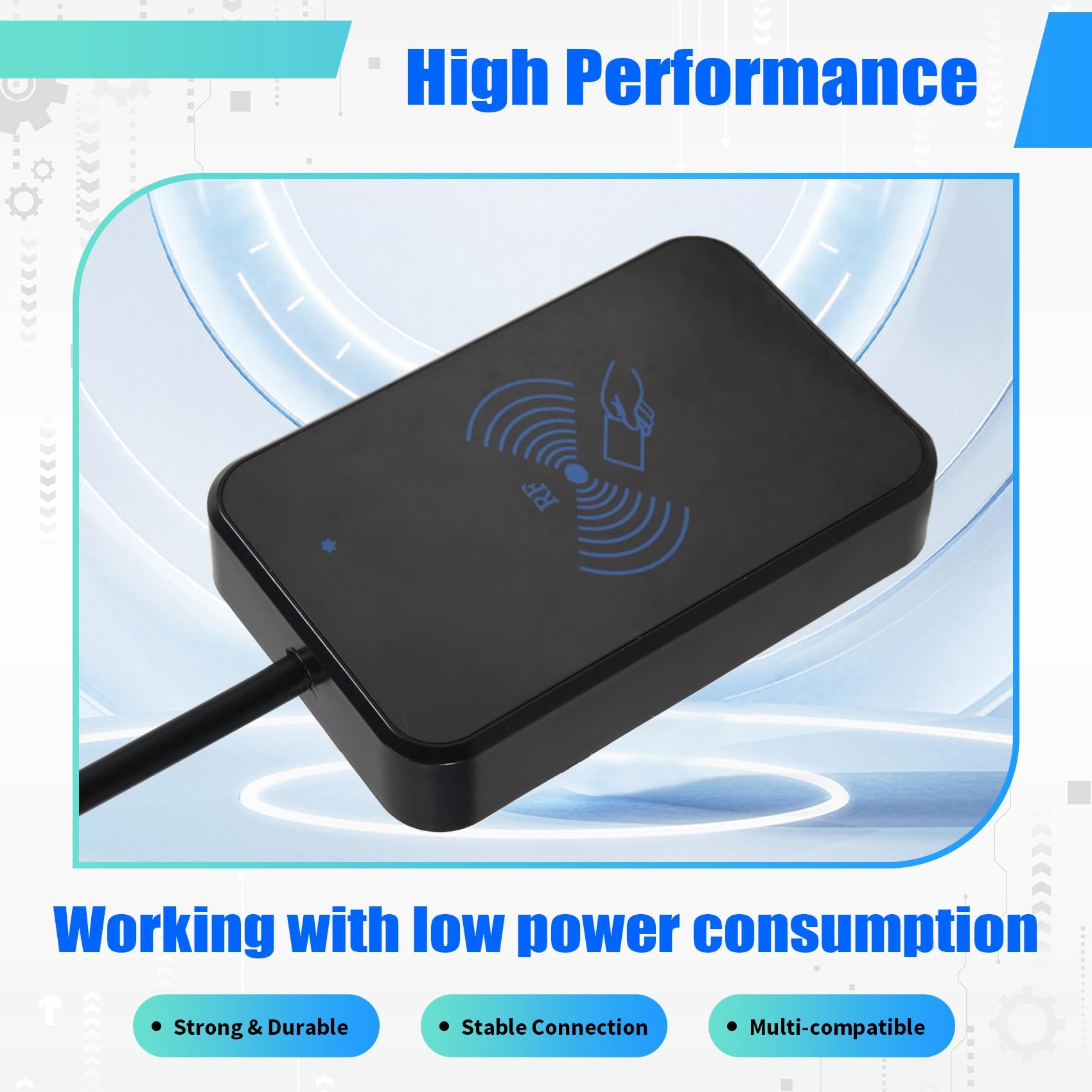 Lector/Grabador RFID UHF RS232 de 902-928 MHz con Software para Escritura de Tarjetas por Lotes, Compatible con Frecuencias RS232 y RS485 (. UU.)