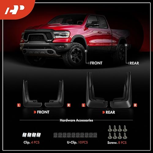 Miniatura 3 de A-Premium 4 unidades de guardabarros compatibles con Mini Cooper 2022 Convertible/Hatchback delantero y trasero