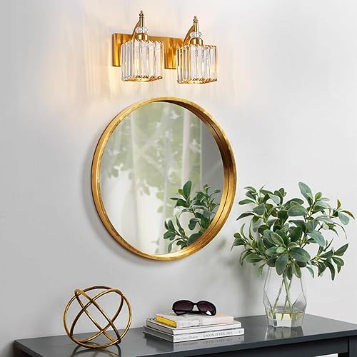 Miniatura 36 de Moderna lámpara de tocador de baño con 3 luces de cristal cromado sobre espejo para aplique de pared de baño Cromado,Oro,Negro Oro,Negro