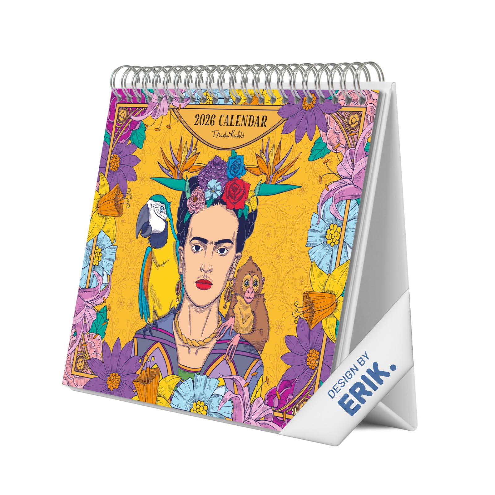 Grupo Erik Desk Calendar 2026 - Frida Kahlo Calendar 2026 Month To View | Monthly Desk Planner, Desktop Gifts Under 10 Pounds | Frida Kahlo Gifts For Friends