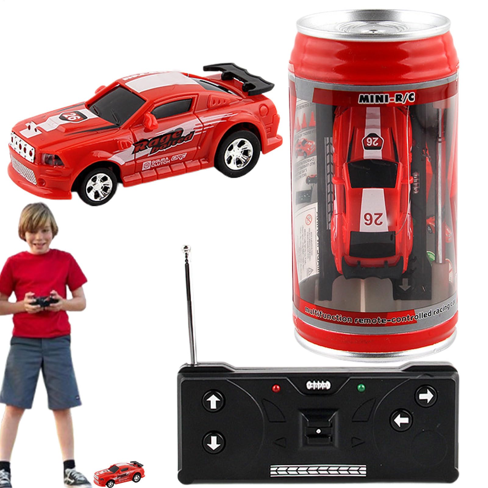 Remote Control Car, Mini RC Drift Racing Vehicle, Remote Control Drift Car, Simulation Drifts Cars with Cans Design, Portable RemoteControl Vehicle Toys with Can Packaging, for Parties, Holiday