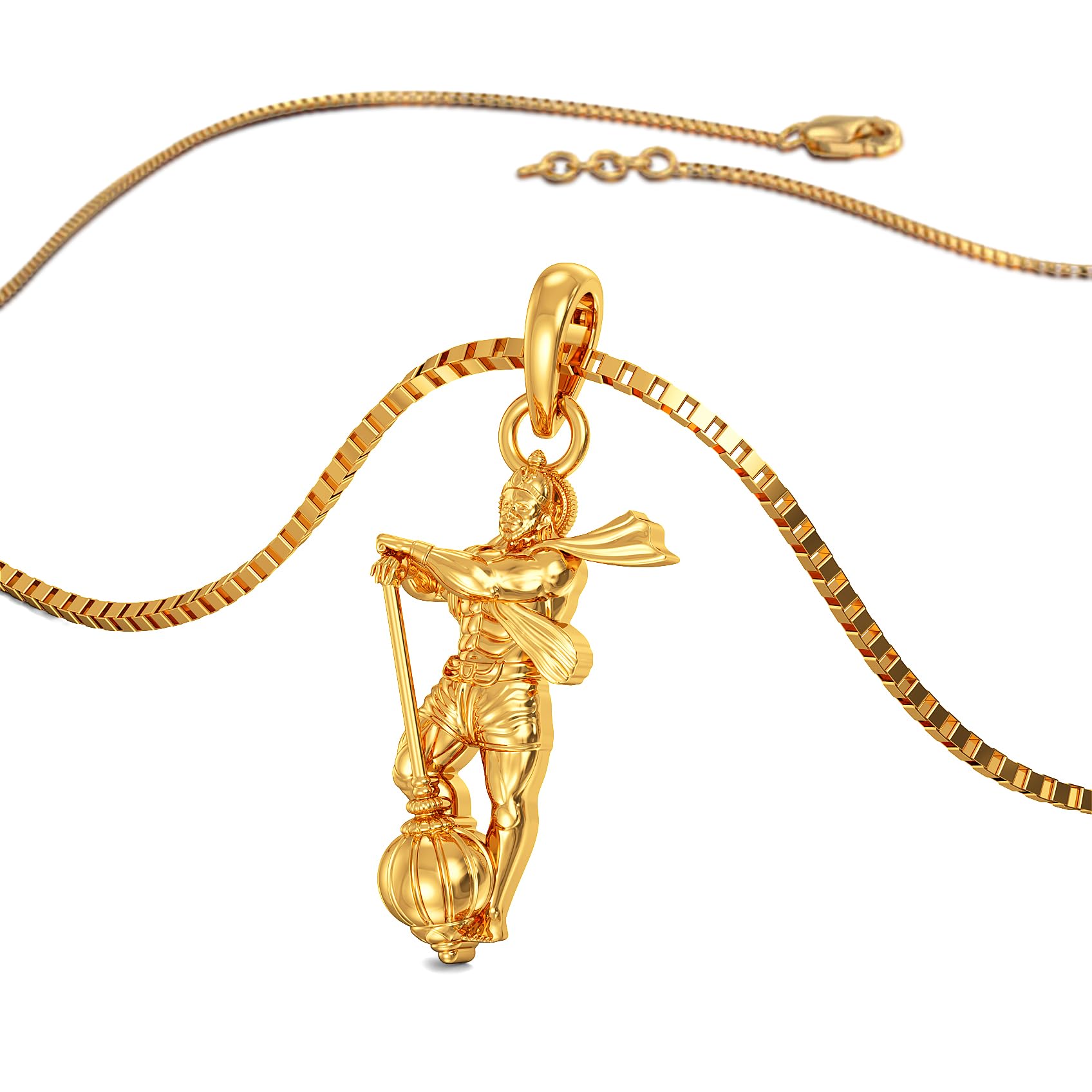 22 KT Purity | HUID & BIS Hallmark | Veer Hanuman Men Pendant-image-45