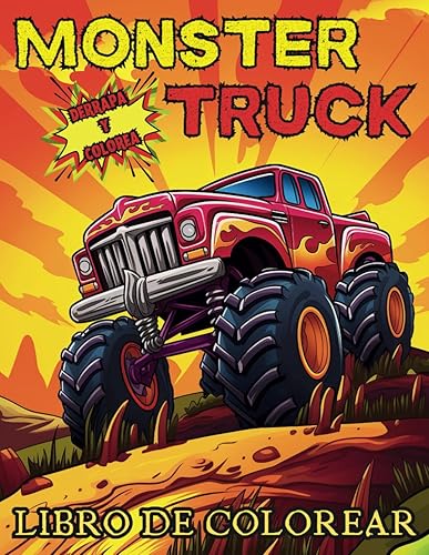 Derrapa y Colorea: Libro de Colorear Coches Monster Truck para niños de (4 a 8 Años): Diseños Emocionantes y Creativos para los pequeños pilotos (Libros De Colorear Para Niños y Niñas)