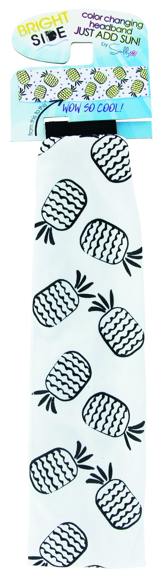 Sunlily Women's Bright Side Color Changing Headband, Pineapples, One Size