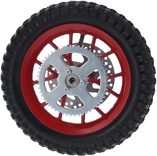Miniatura 9 de KIMISS Rueda trasera de motocross, 12.5 x 2.75 pulgadas, aleación de acero antideslizante, mini neumático de bolsillo para 2 tiempos (rojo)