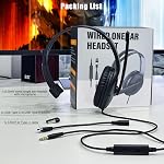 Casque d'oreille filaire avec micro, 3,5mm/Type-C/USB PS5/PS4/Xbox/Switch/PC/iPhone/iPad/Mac/Tablet/Android, Jeu d'oreille simple Chat casque pour les équipes de travail de bureau Call Center