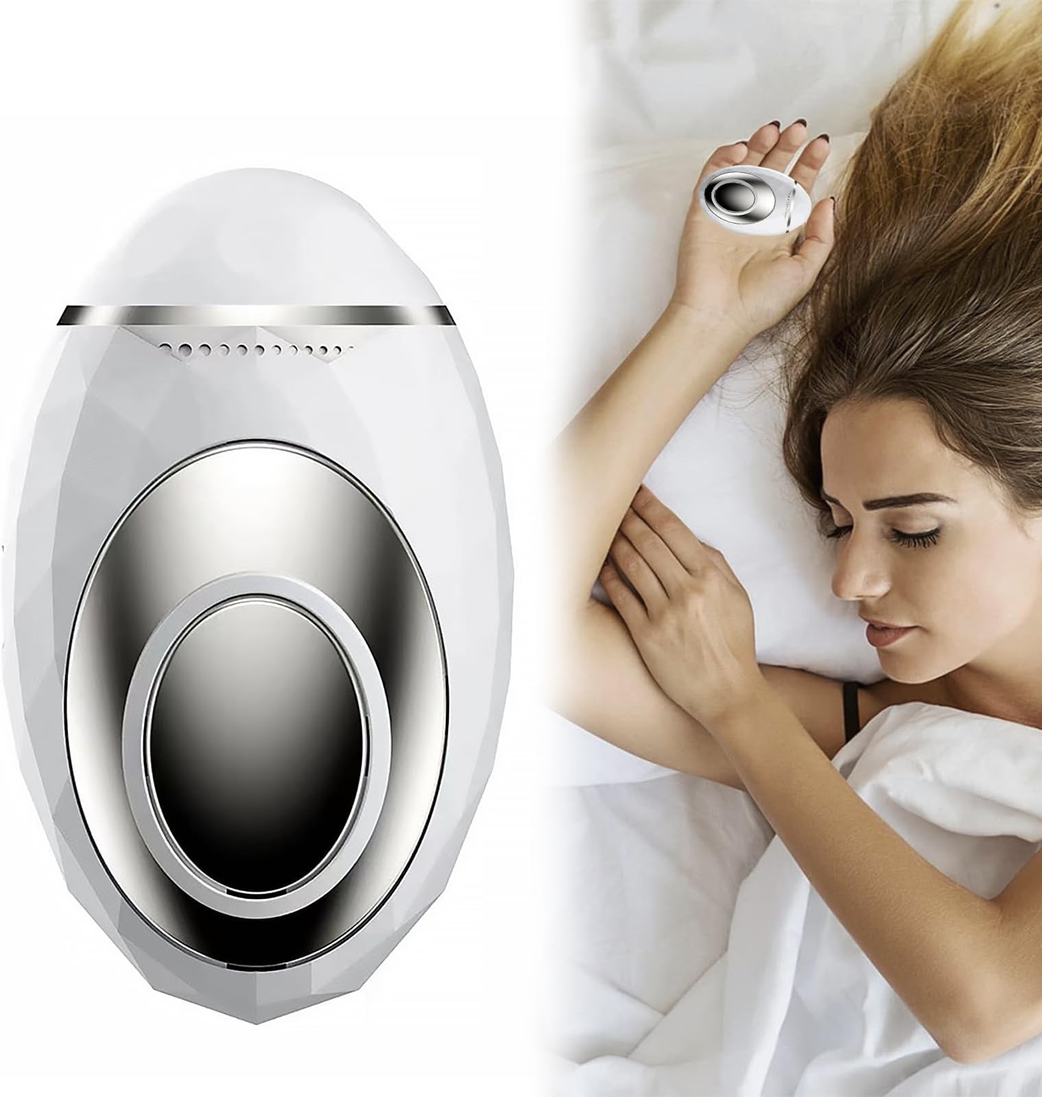 Sleep Aid Device Handheld for Anxiety USB Charging Sleep Device for Adults Kids Solve Insomnia Relieve Anxiety and Stres Assist in Sleeping (White)
