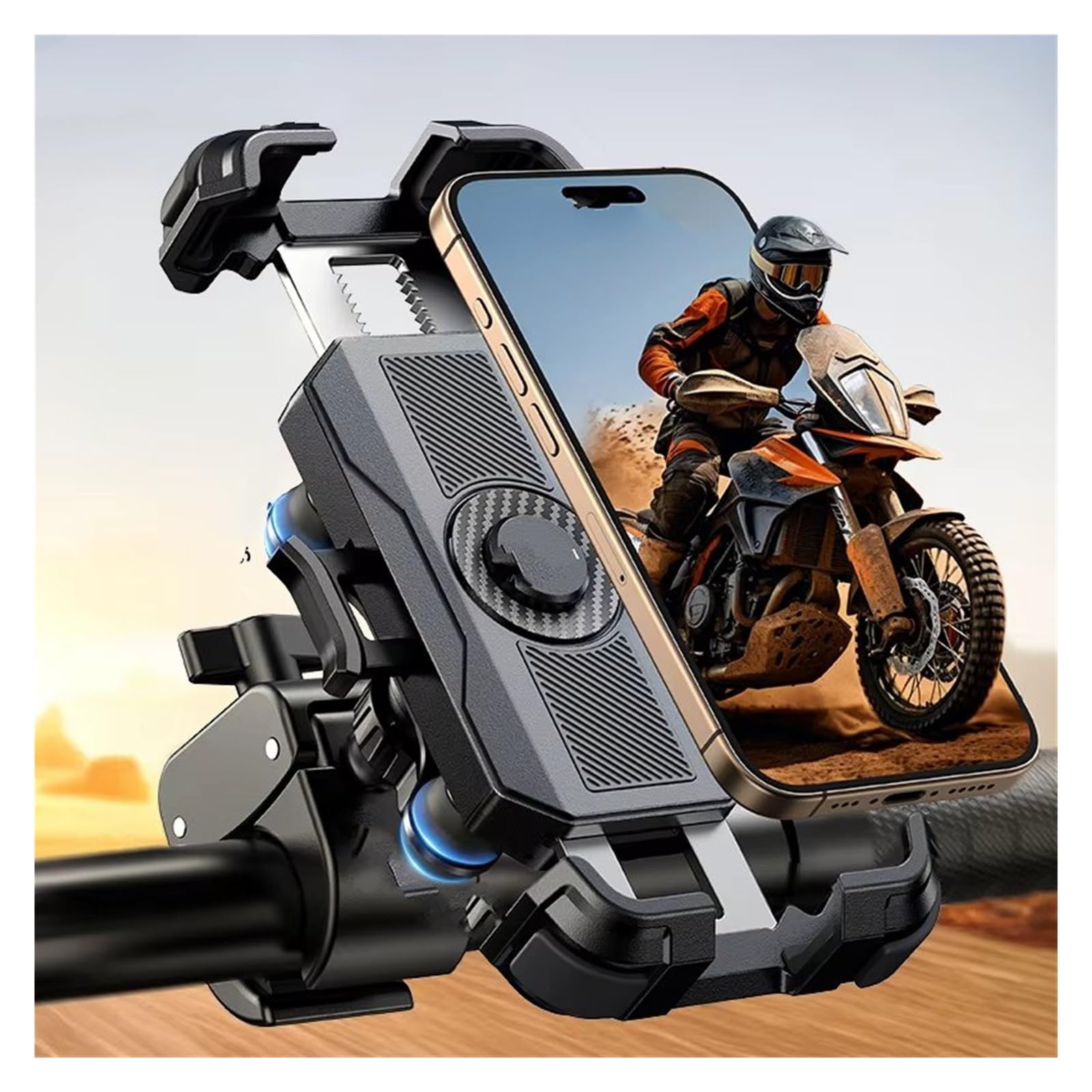 Staffa Navigazione GPS Supporto Per Telefono Moto Antivibrazione Manubrio Bici Per IPhone Per Telefoni 4,7-7" Supporto Gps Moto