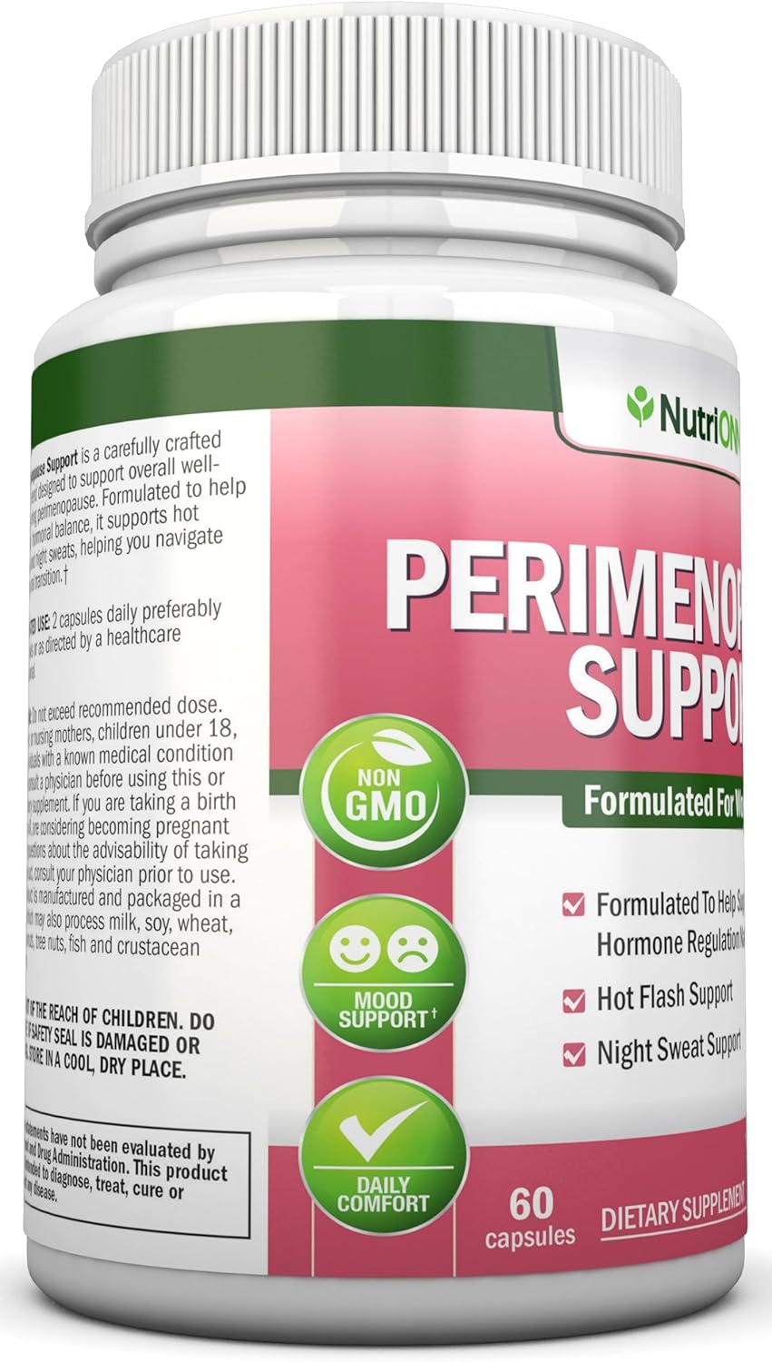 Perimenopause Supplement for Women - Natural Support for Hot Flashes & Night Sweats - Improved Mood & Sleep - 11 Herbal Ingredients with Black Cohosh & Red Clover - Hormone Balance - Non-GMO - Image 4