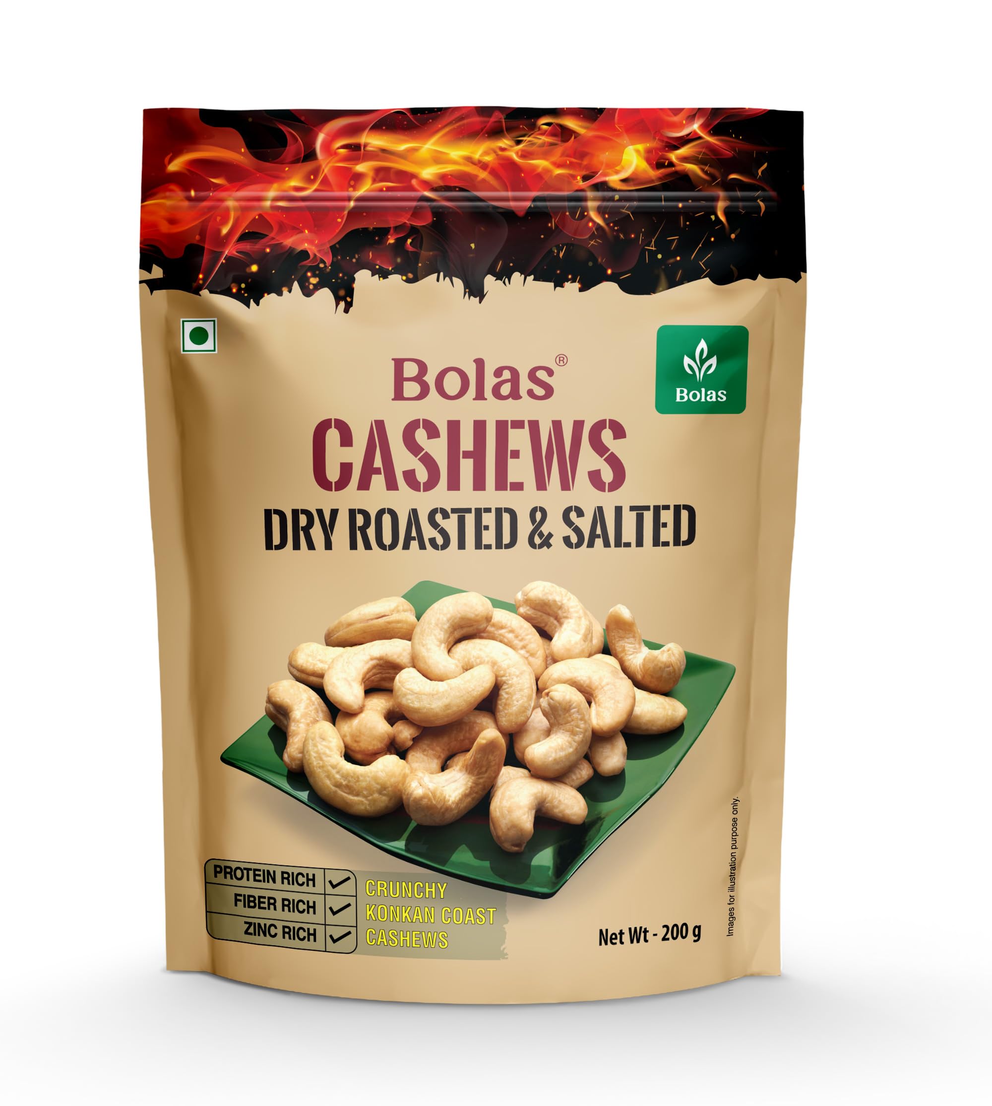 Bolas Roasted & Salted Cashews 200g | Salted Kaju | Zero Cholesterol | Rich in Protein | Crunchy Delicious Healthy Snack | Nuts & Dry Fruits-image-26