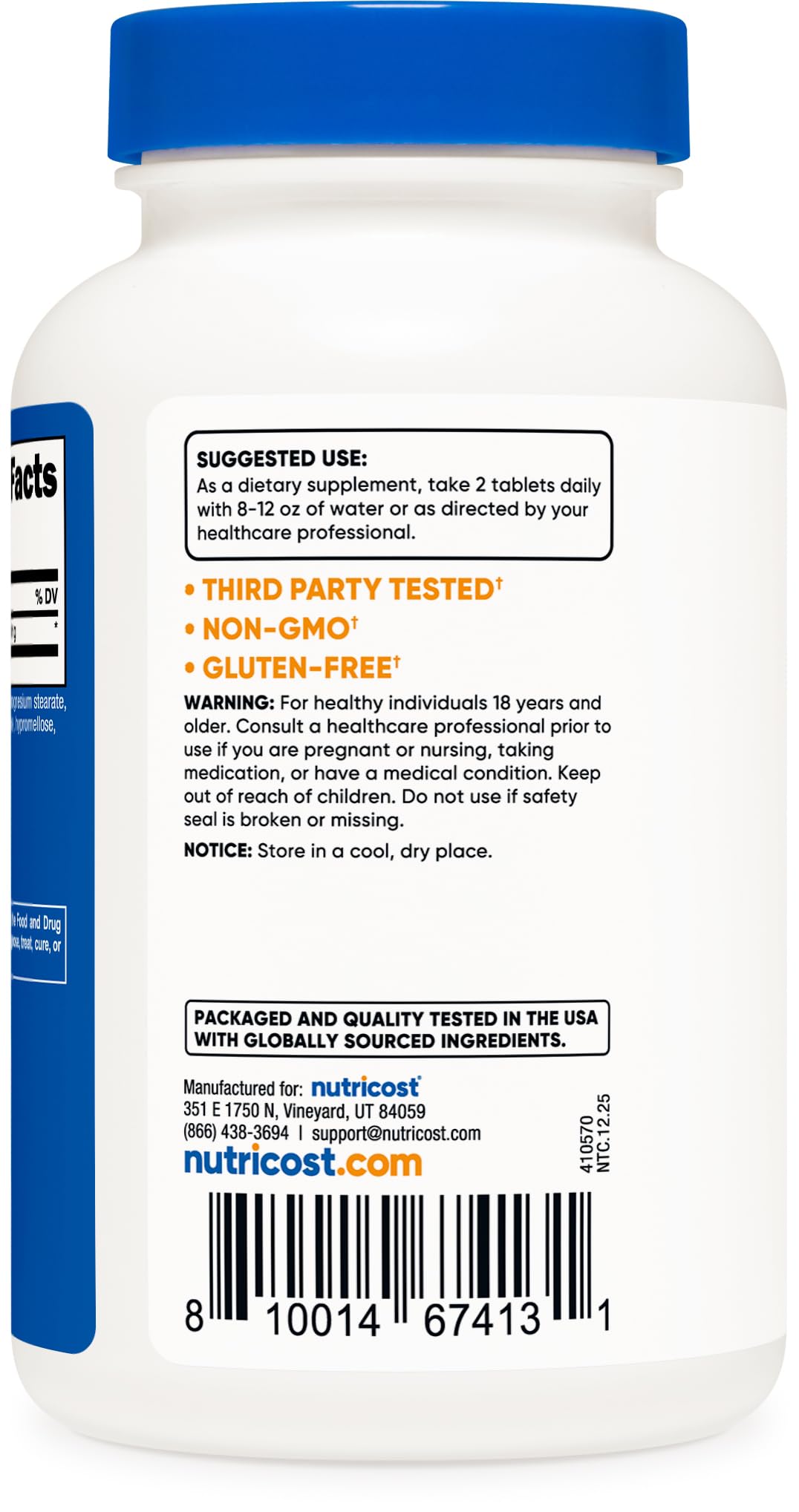 Nutricost L-Citrulline (2500mg) 60 Servings, 120 Tablets — Amazon image 4