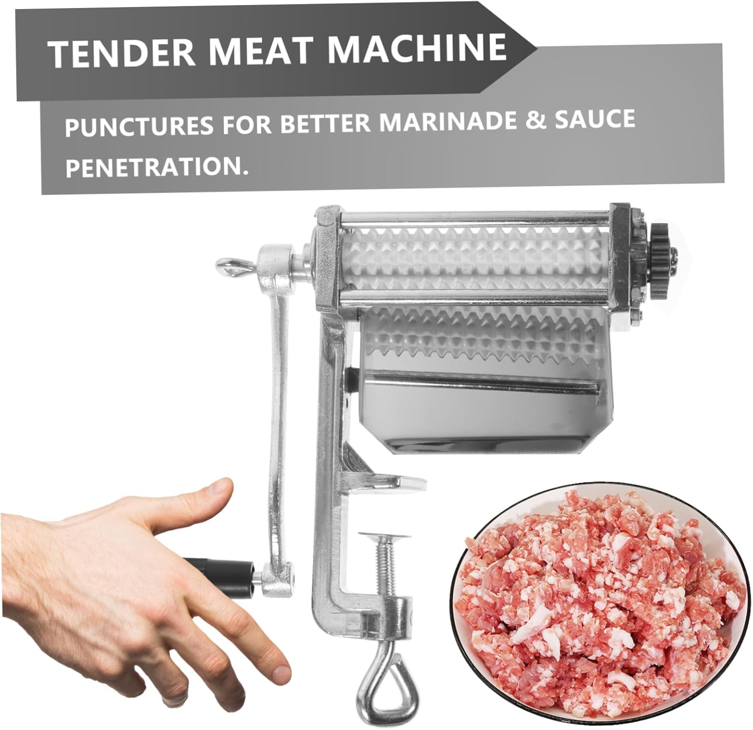 KICHOUSE Metal Meat Tenderizer Machine Fast Loose Needle Cuber for Steak and Pork Chop Kitchen Tool for Effortless Tenderizing