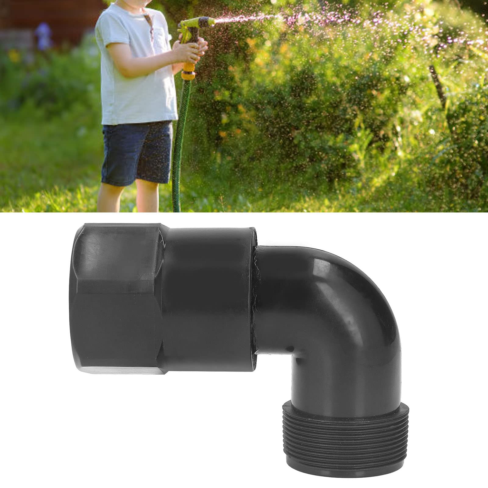 Garden Hose Elbow Connector with G2 Elbow Connector for Lawn, 360° Rotation Plastic Adapter