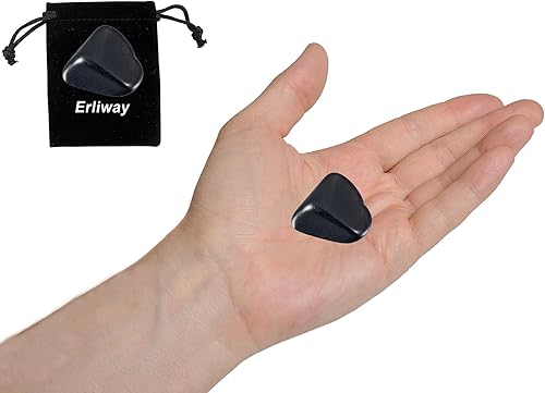 Miniatura 5 de Piedras de cristal curativo de obsidiana negra, piedras preciosas curativas de Reiki grandes de 1.25 a 2.0 pulgadas, piedras preciosas pulidas