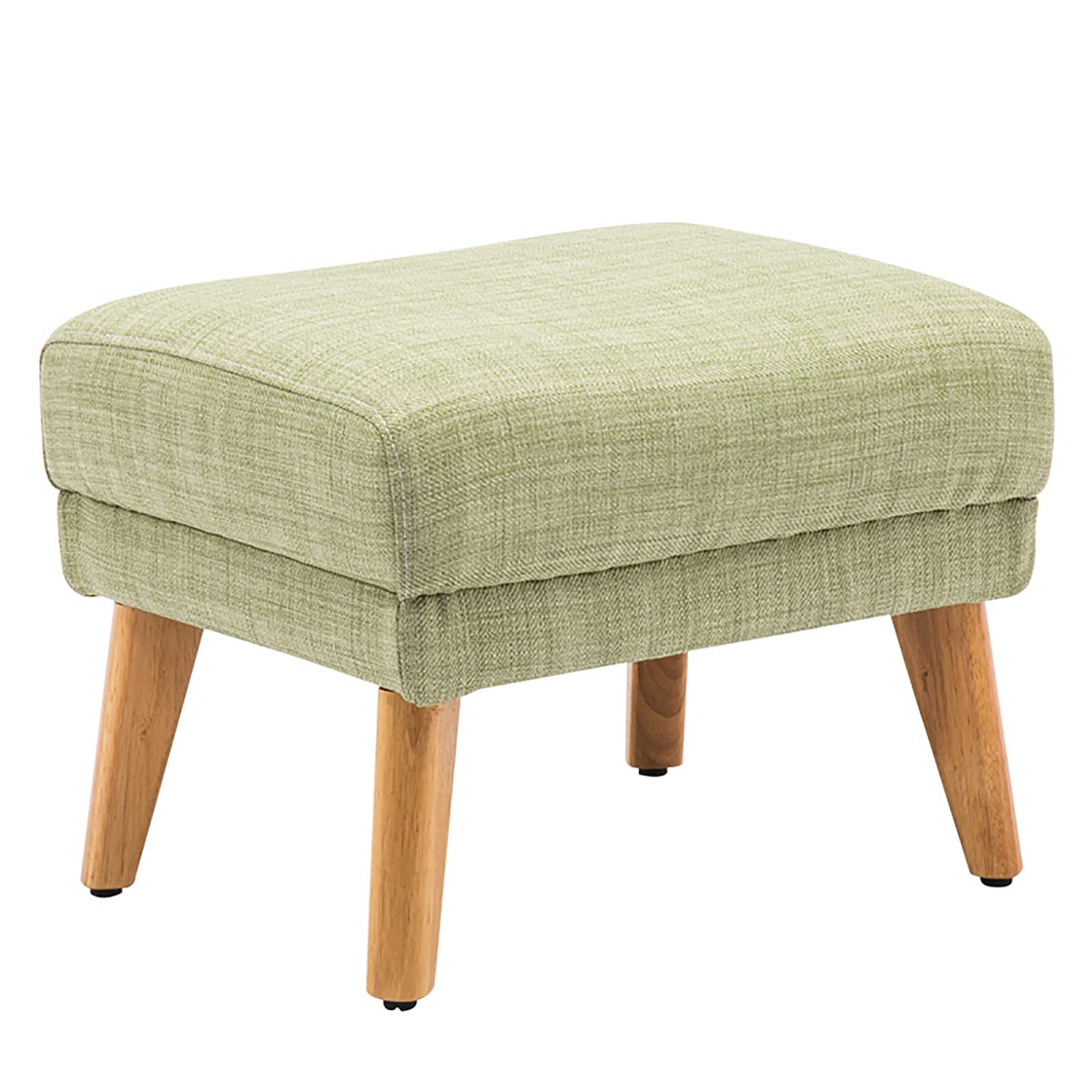 Repose-Pieds en Bois et Coton Lin Siège Rembourré Moderne de Qualité