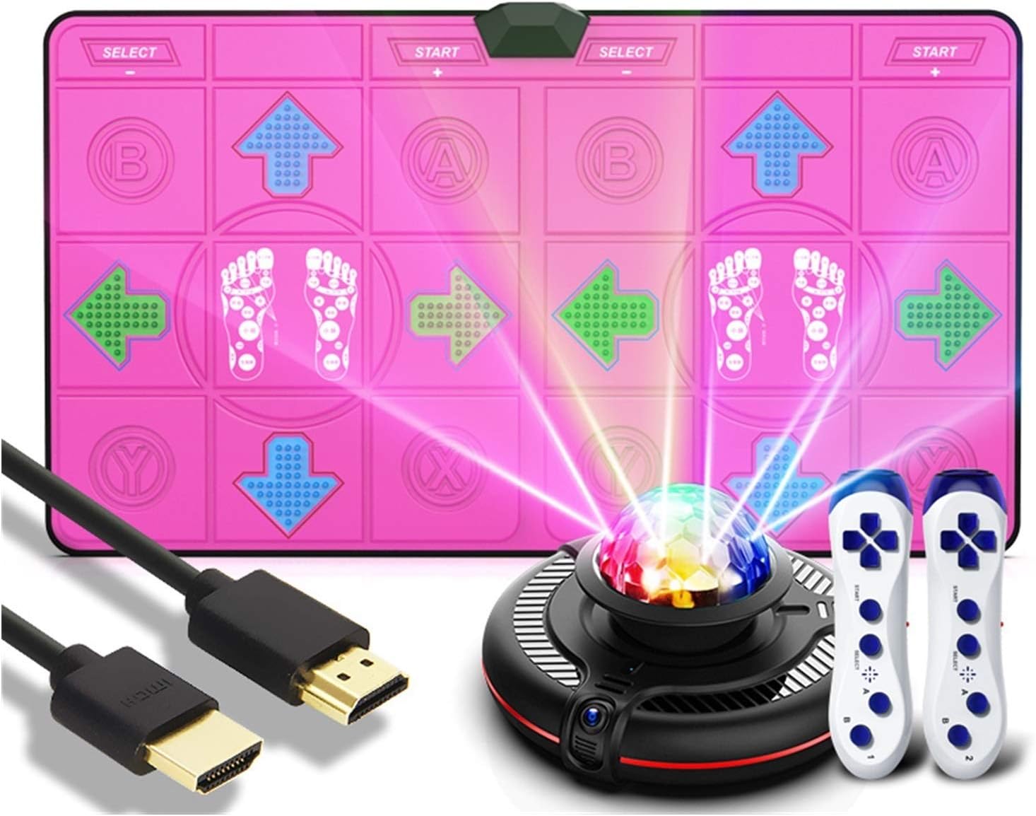 Step Dance mat Somatosensory Dance Machine, Home TV Computer Dual-use Interface Weight Loss Dancing Mat Dancer Step Pads (Color : Purplr) (A 11mm)