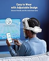 Vista 6 de Battery Head Strap Compatible with Meta Quest 3, Comfort Elite Strap Battery Pack 6000mAh for Oculus Quest 3 Accessories, Adjustable Lightweight VR