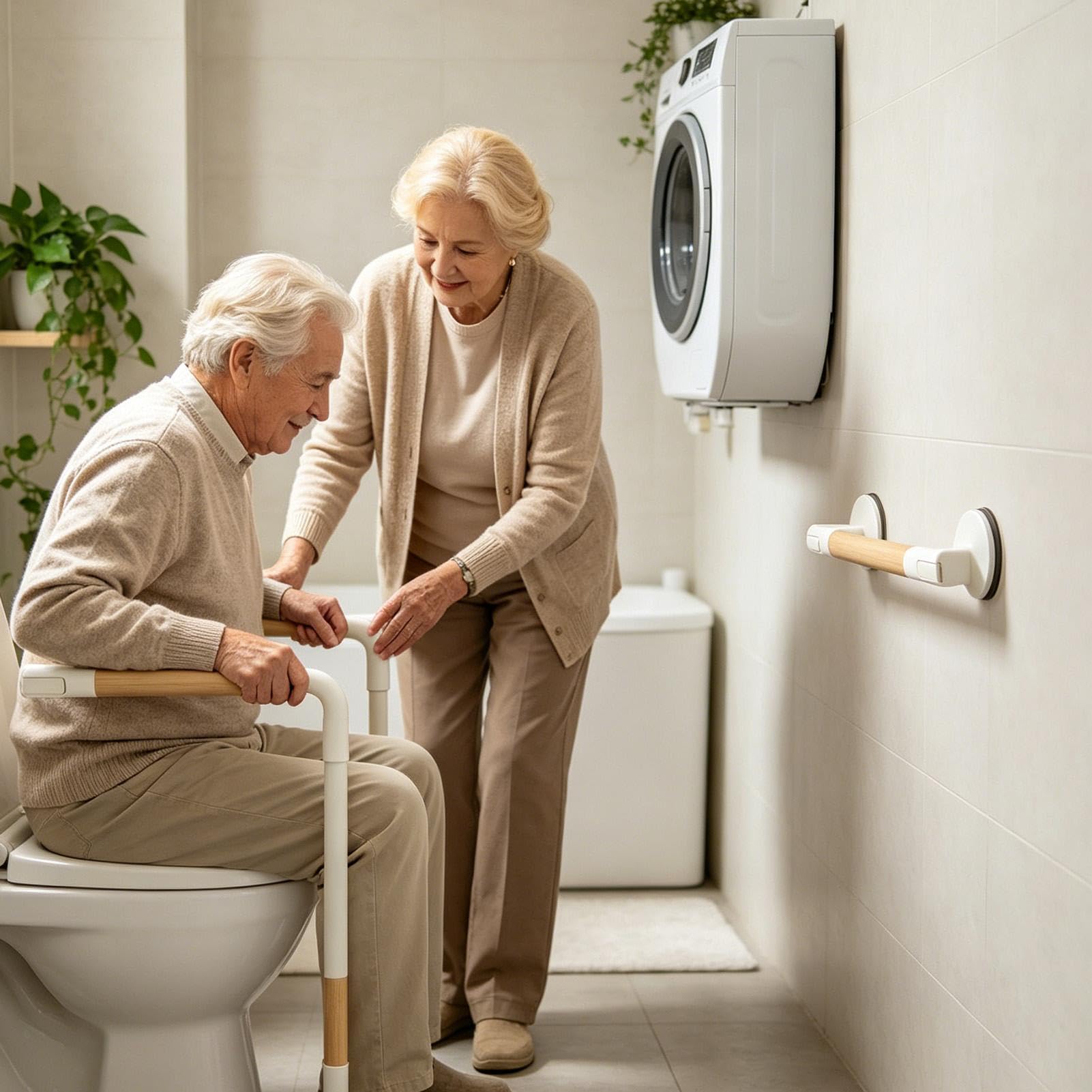 Maniglioni per doccia – Maniglia a ventosa per assistenza al bagno | Nessuna maniglia per doccia | per bagno vasca da bagno WC casa hotel appartamento dormitorio bambini donne incinte ferite