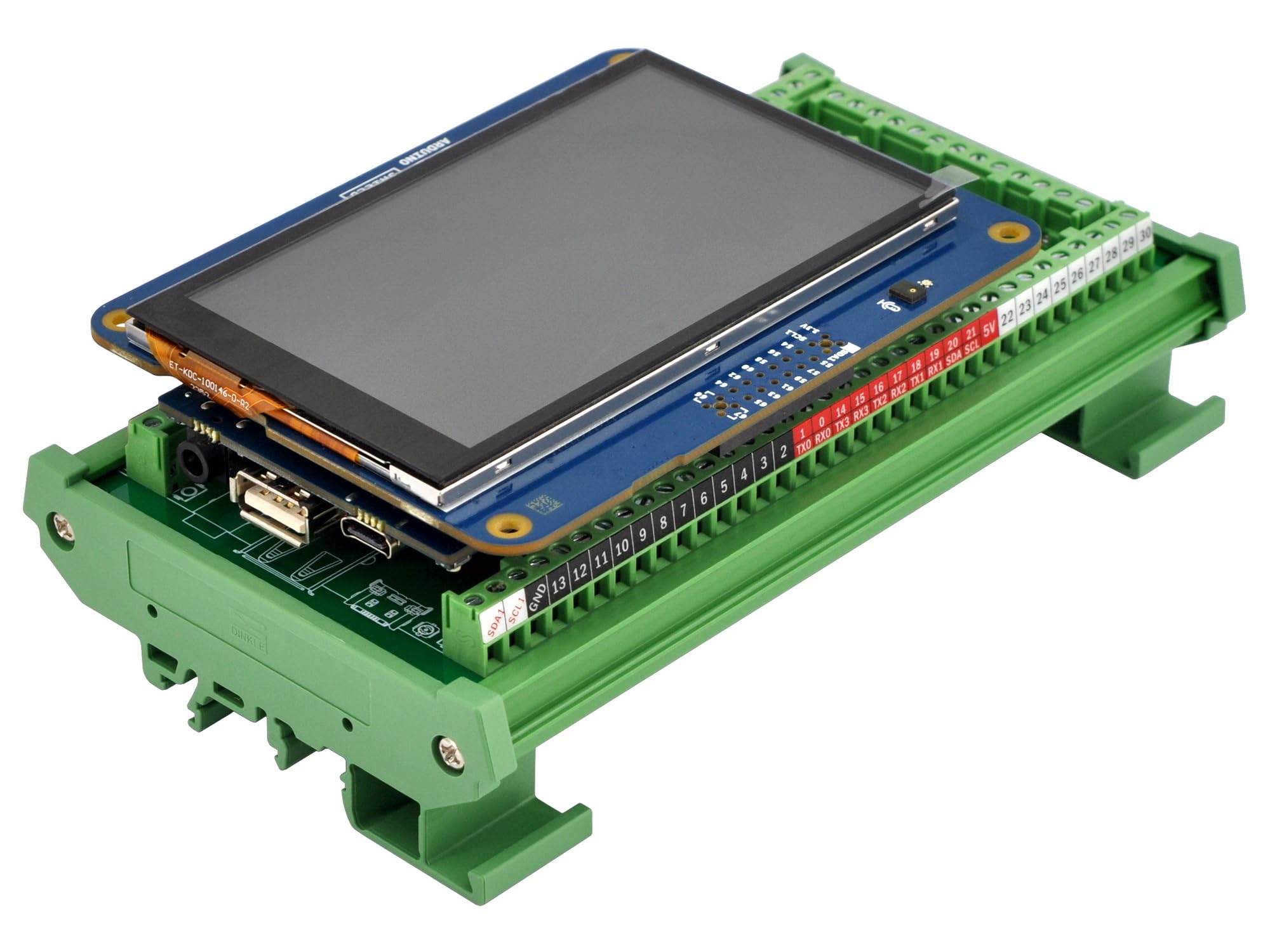 Modulo adattatore morsettiera per Arduino GIGA R1 WiFi, guida DIN o montaggio a vite, scheda breakout GPIO, versione standard