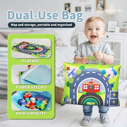 Miniatura 4 de ALASOU 12 juguetes de goma suave para niños de 1 año con tapete de juegobolsa de almacenamiento, regalos para niños de 1 año, regalos de primer