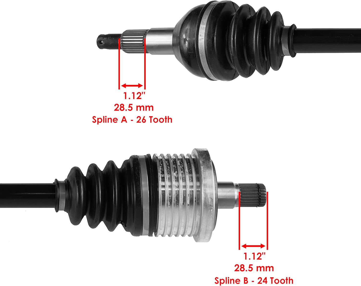 Caltric Rear Left or Right CV Joint Axle Compatible with Can-am Maverick 1000R 4x4 XXC 2014 2015