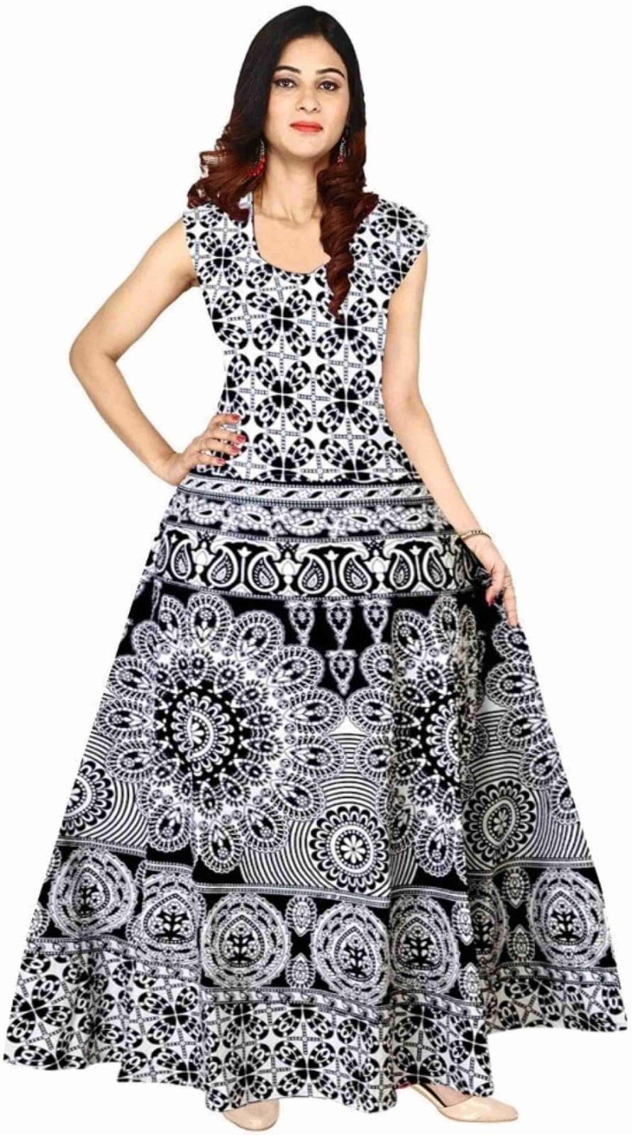 Namokar Women’s|| Kurta for Women || Anarkali Suit Women Dress Anarkali Floral Printed Kurti-picture-51