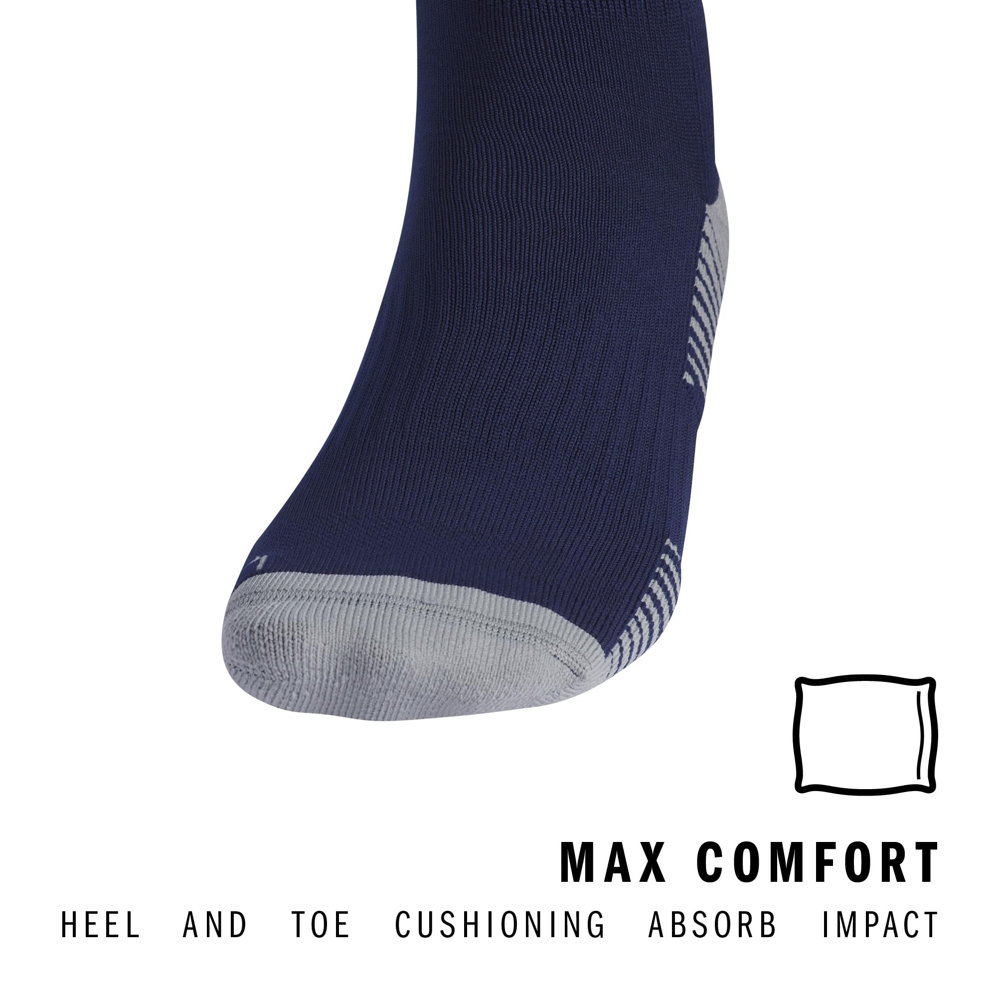 adidas Unisex Copa Zone Cushion 5 OTC, skarpety piłkarskie, męskie skarpety kompresyjne treningowe, nad łydkę, Team granatowy/biały, M