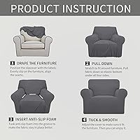 Vista 659 de Easy-Going - Funda elástica para sofá, 1 pieza, protector de muebles, suave, con parte inferior elástica, para niños, tela de jacquard de poliéster