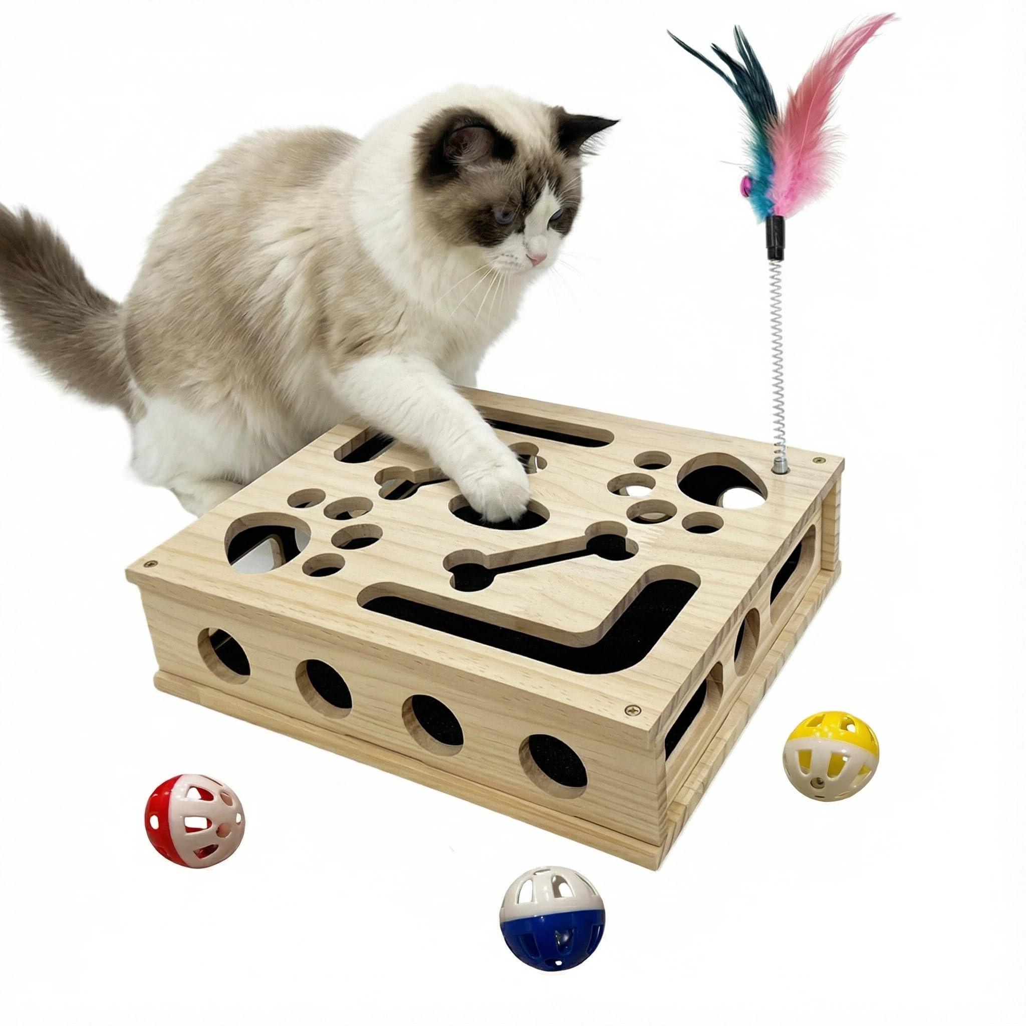 Amazon.com : Cat Scratch Puzzle Enrichment Box, Cat Nail File