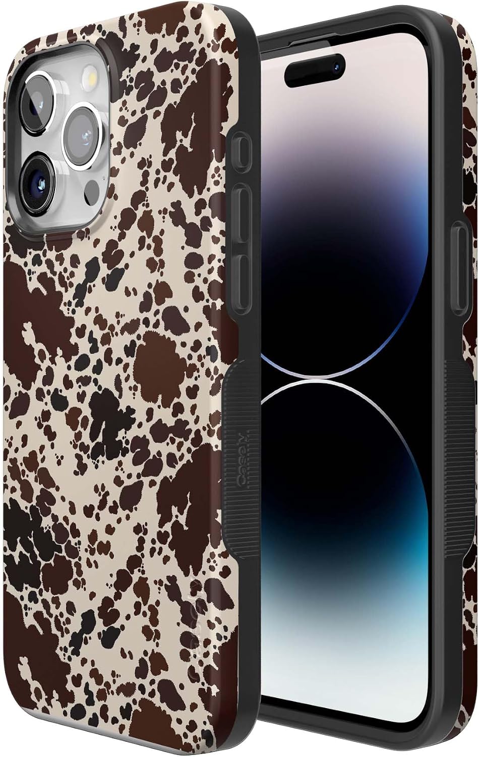 Casely iPhone 15 Pro Max Case | Cowgirl Envy | Cow Print | Bold Protective Design | Compatible with MagSafe