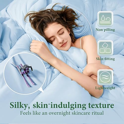 Miniatura 4 de TEXARTIST Edredón refrescante tamaño Queen, manta refrescante para durmientes acalorados, manta fría de verano, ligera y transpirable, suave edredón