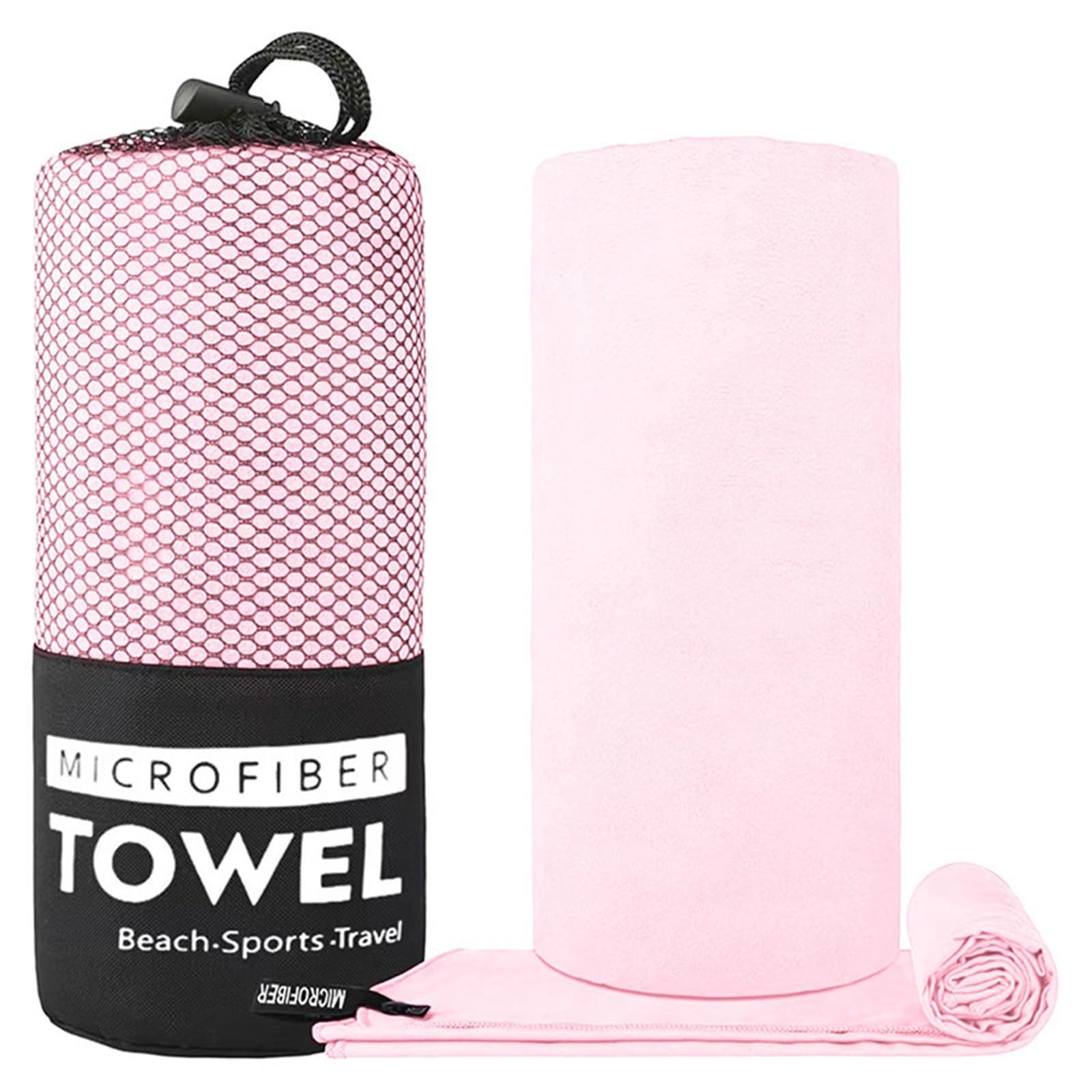 GMEqfhpOPS Quick-Drying Sports Towel Thick Sand Free Microfiber Quick Dry Towel, Super Absorbent Soft Swim BeachTowels for Men, Women Towels Bath(Pink,50x110cm)