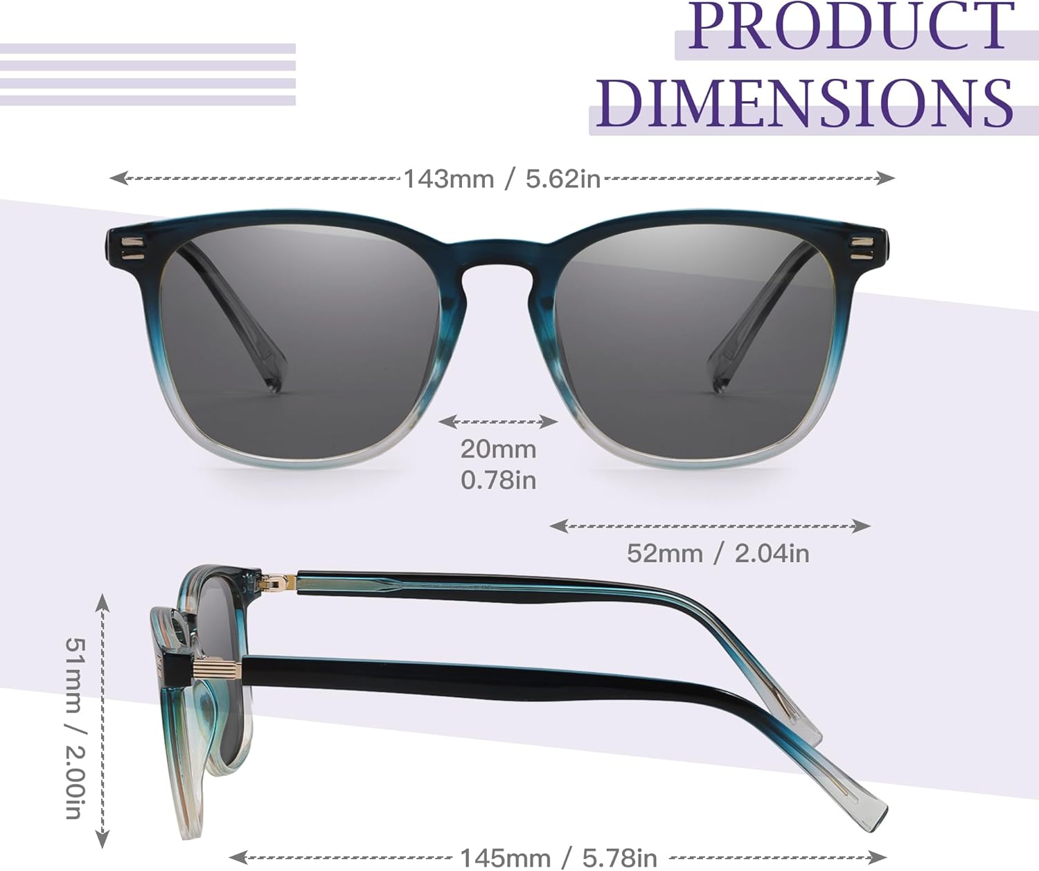 SIPHEW Womens Mirrored Polarized Sunglasses - Cat Eye Oversized Sun Glasses w UV Protection for Women - Image 2