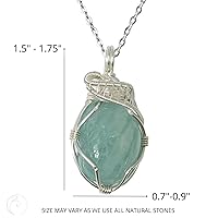 Vista 78 de NEW Designs by Nature Gems Handmade Fire Opal Necklace, October Birthstone Jewelry, With 24 Inch Silver Plated Chain, With a Gift Box, Handmade in