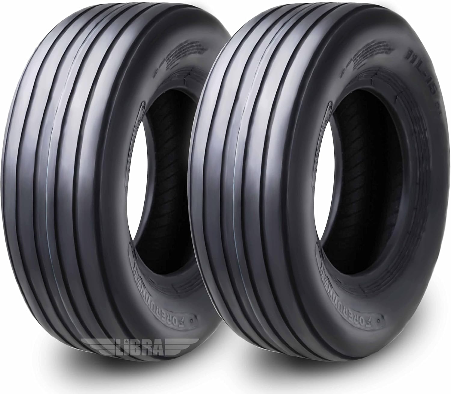 ROADGUIDER Set of 2 Heavy Duty 9.5L-15 Implement Tire I-1 Pattern 8 Ply - 12021