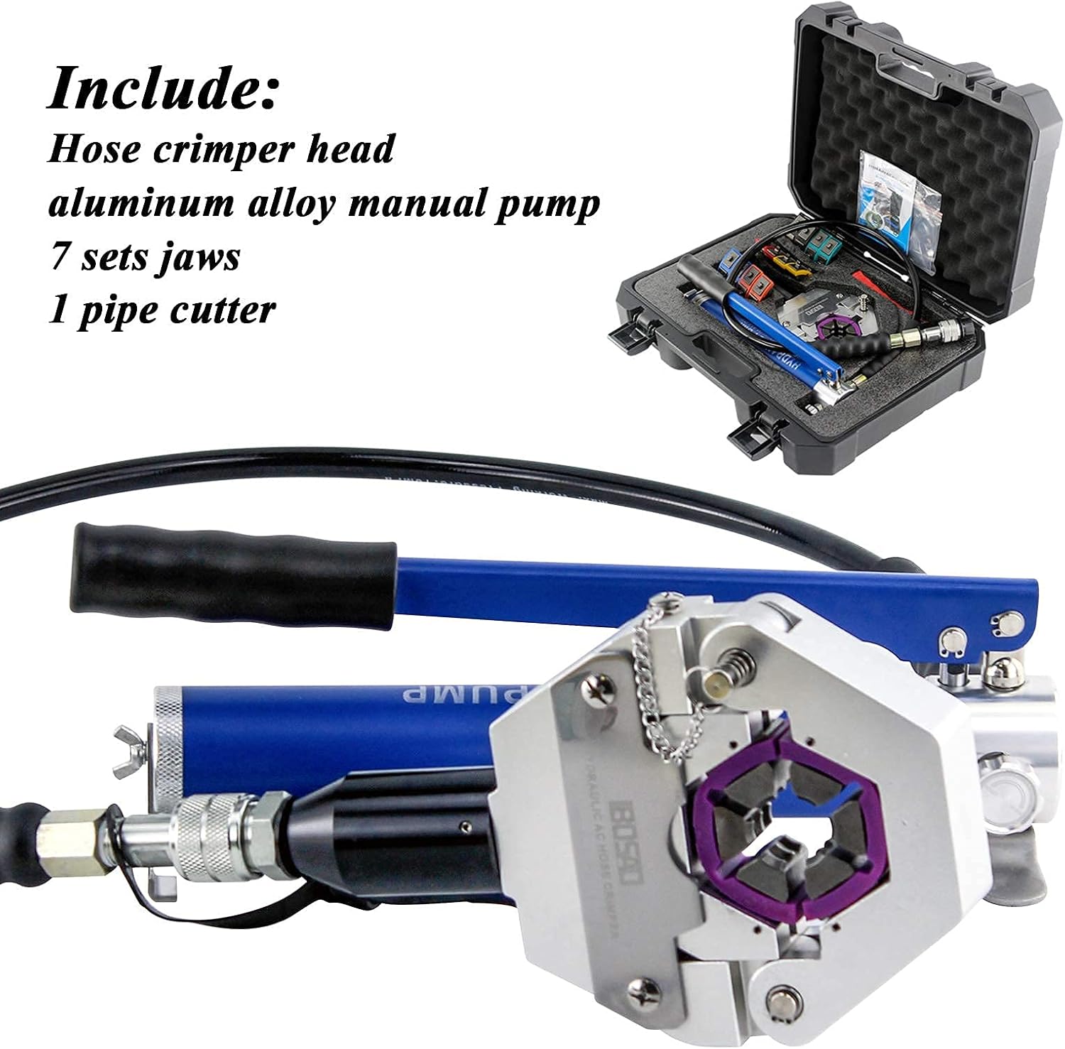 Nеw Arrіvаlѕ IBOSAD Hydraulic Hose Crimper Hydra-Krimp 71500 Manual A/C Hose Crimper Kit Air Conditioning Repaire Handheld Hydraulic Hose Crimping Tool (Split with Manual Pump) Suреr Brаndѕ IBOSAD Hydraulic Hose Crimper Hydra-Krimp 71500 Manual A/C Hose Crimper Kit Air Conditioning Repaire Handheld Hydraulic Hose Crimping Tool (Split with Manual Pump)