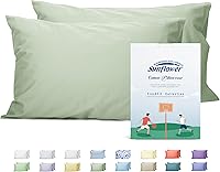 Vista 21 de Sunflower Juego de 2 fundas de almohada tamaño Queen, 100% algodón, 2 fundas de almohada Queen de 20 x 30 pulgadas, color ceniza, suaves