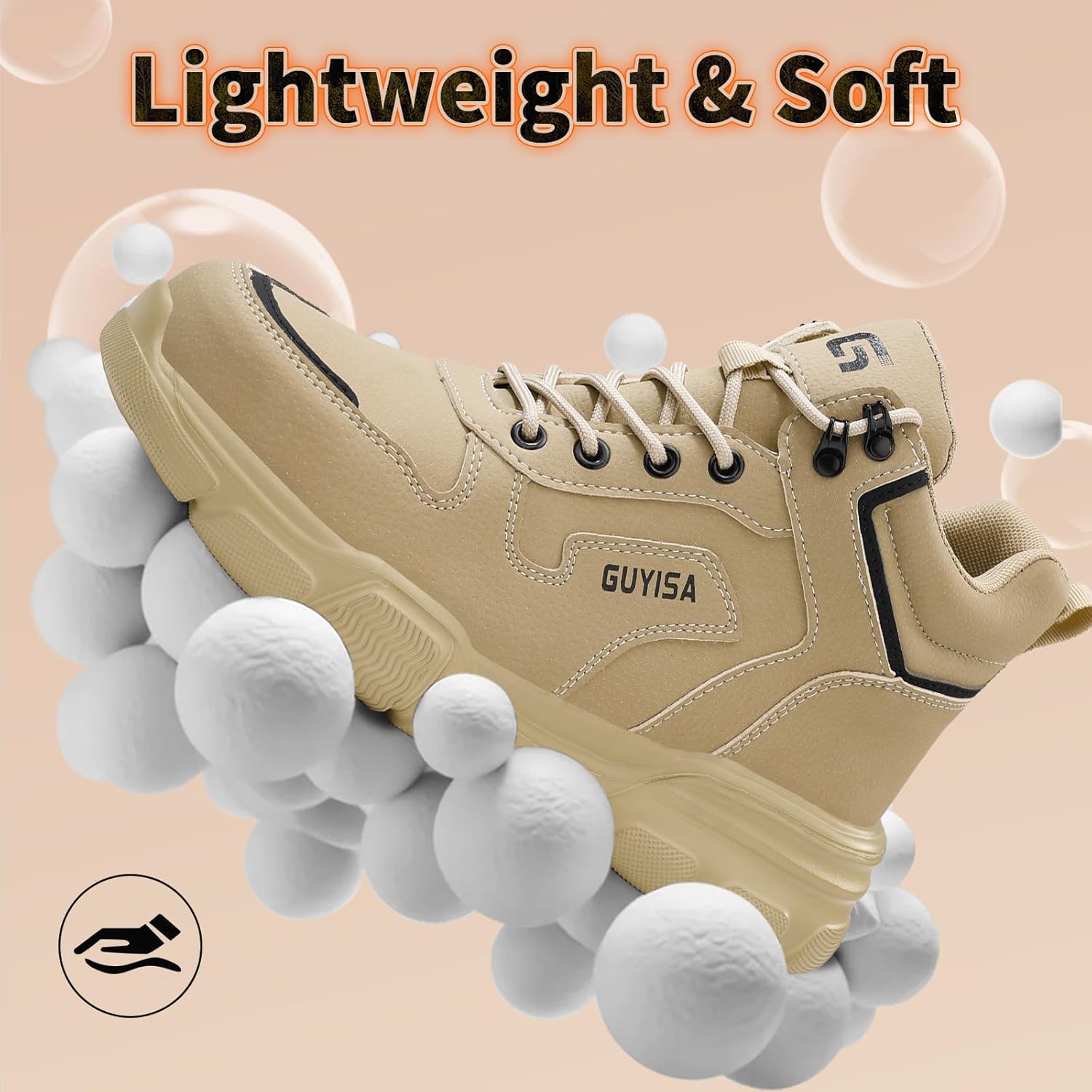 Steel Toe Shoes for Men Lightweight Puncture Resistant Safety Footwear Work Shoes Men Safety Work Shoe Comfortable for Construction Warehouse Jobs