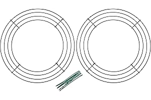 2 Pack of 10 Inch Dark Green Round Wire Wreath Frame for...