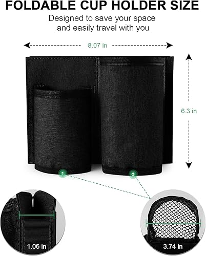 Miniatura 9 de Accmor Portavasos de viaje para equipaje, soporte universal para maleta, manos libres, para bebidas, taza de equipaje, regalos para viajeros,