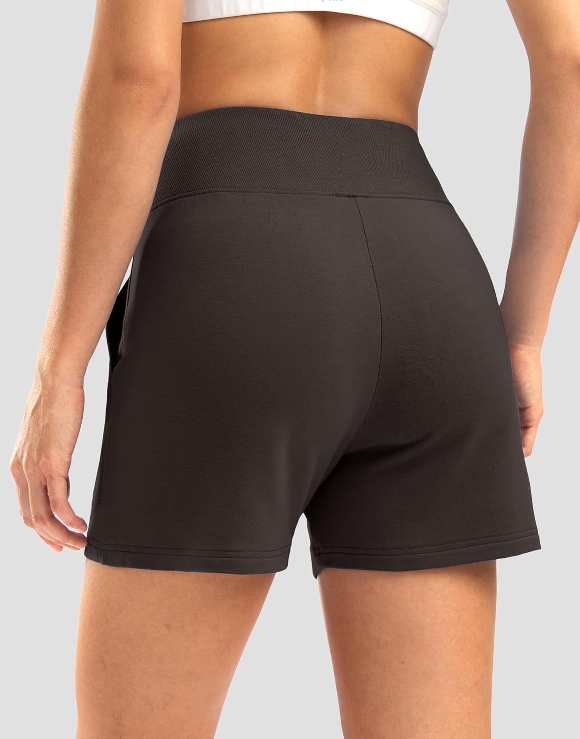 Soothfeel Women's Modal Soft Sweat Shorts High Waisted Comfy Summer Athletic Casual Lounge Shorts for Women with Pockets - Image 4