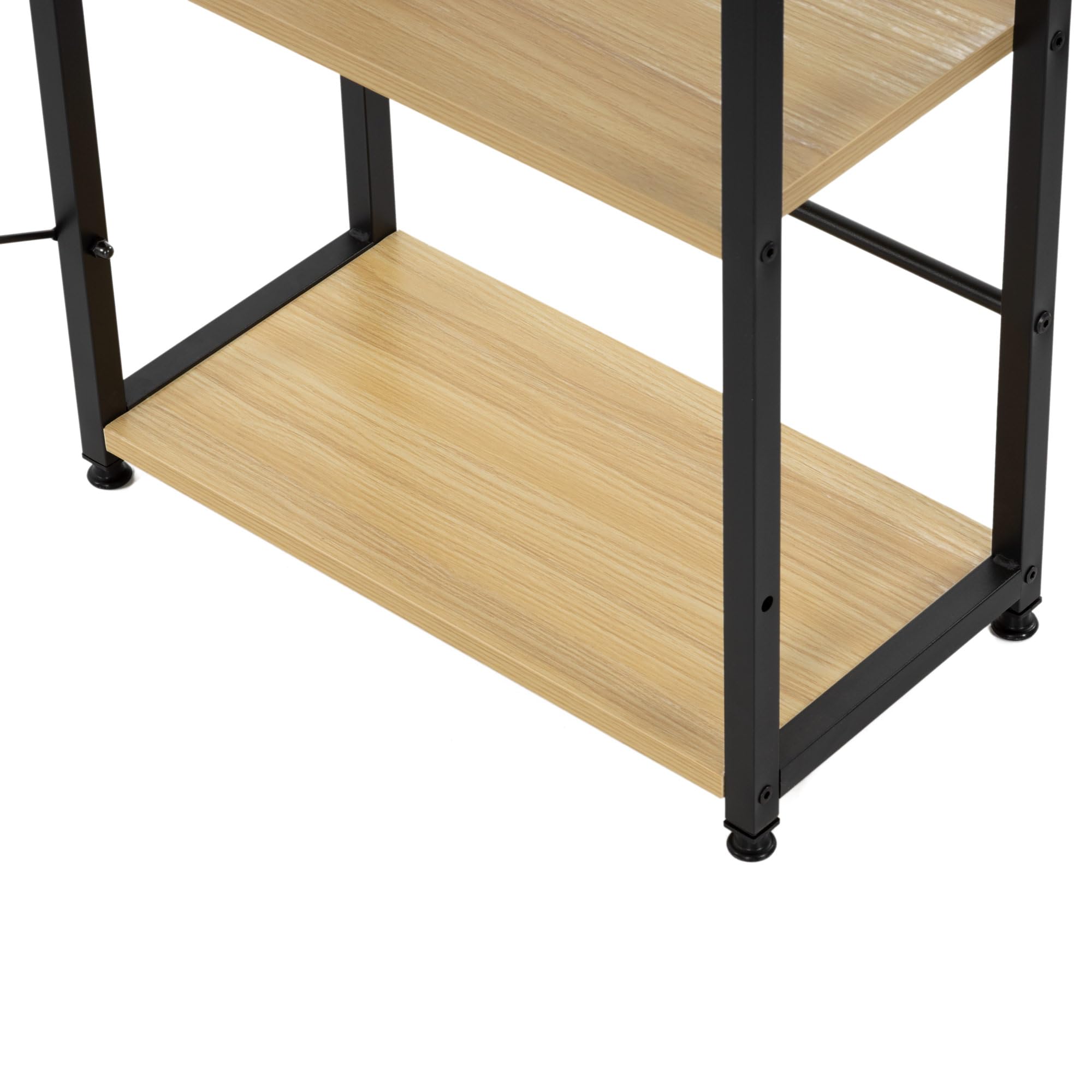 SPRINGOS Metalowy stół warsztatowy, 120 x 48 cm, z płytą MDF i elastycznymi półkami + nóżki o regulowanej wysokości i poprzeczki dla majsterkowiczów, piwnic i warsztatów – obciążenie do 100 kg
