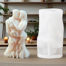 Valentine Hugging Lovers Shape Candle Silicone Mold Art Body Resin Casting Mold, Hugging Abstract Human Mould for Valentine's Day Wedding Party Table Decoration