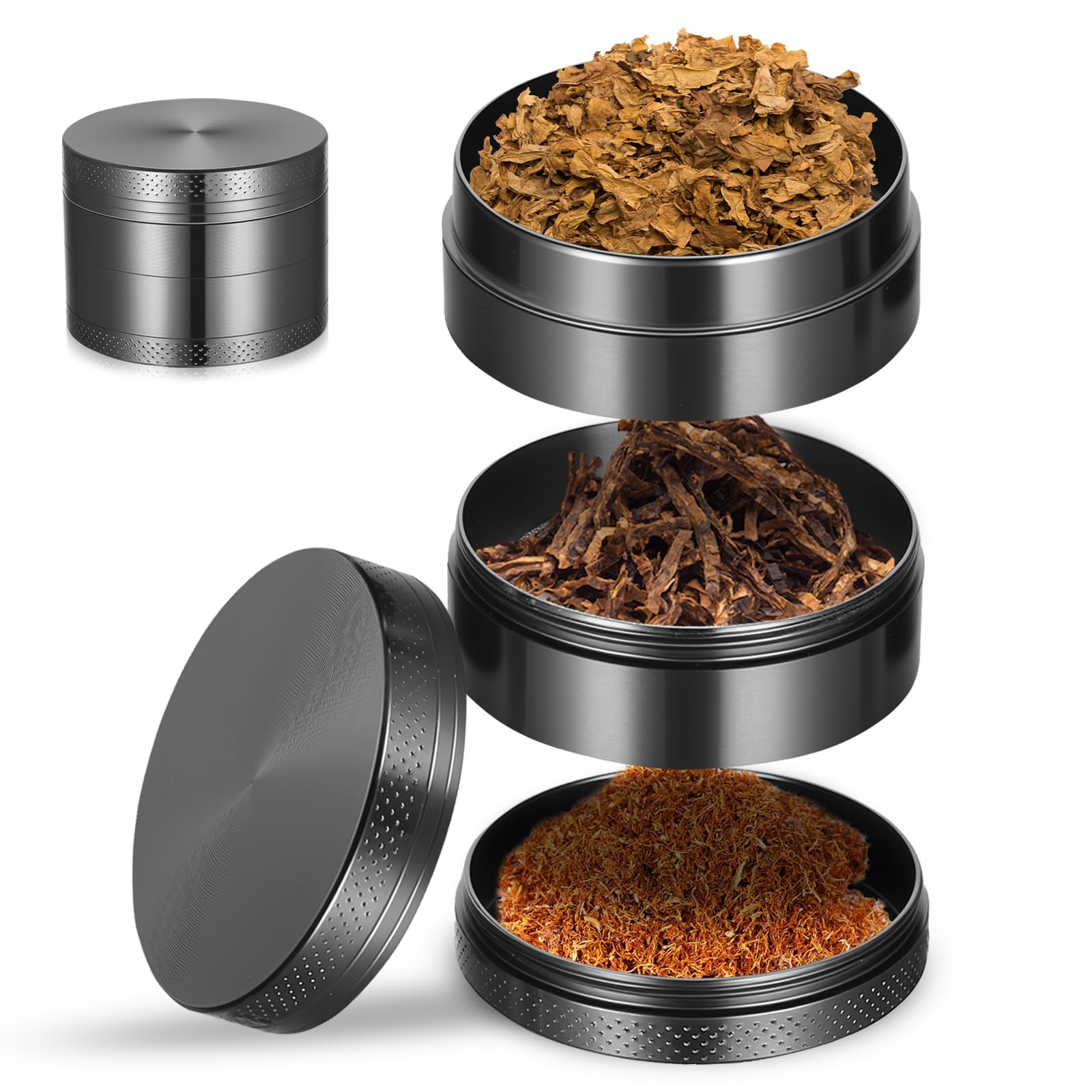 Metal Manual Herb & Spice Grinder with Magnetic Top