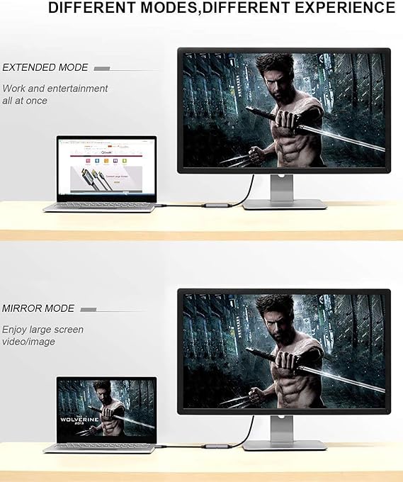 PRO HDMI 8K/4k [2Pack] Adapter Compatible with Onyx BOOX Max 3 USB Type-C/Thunderbolt 3/4 Converter Smart Full Digital 4320p @60Hz Display